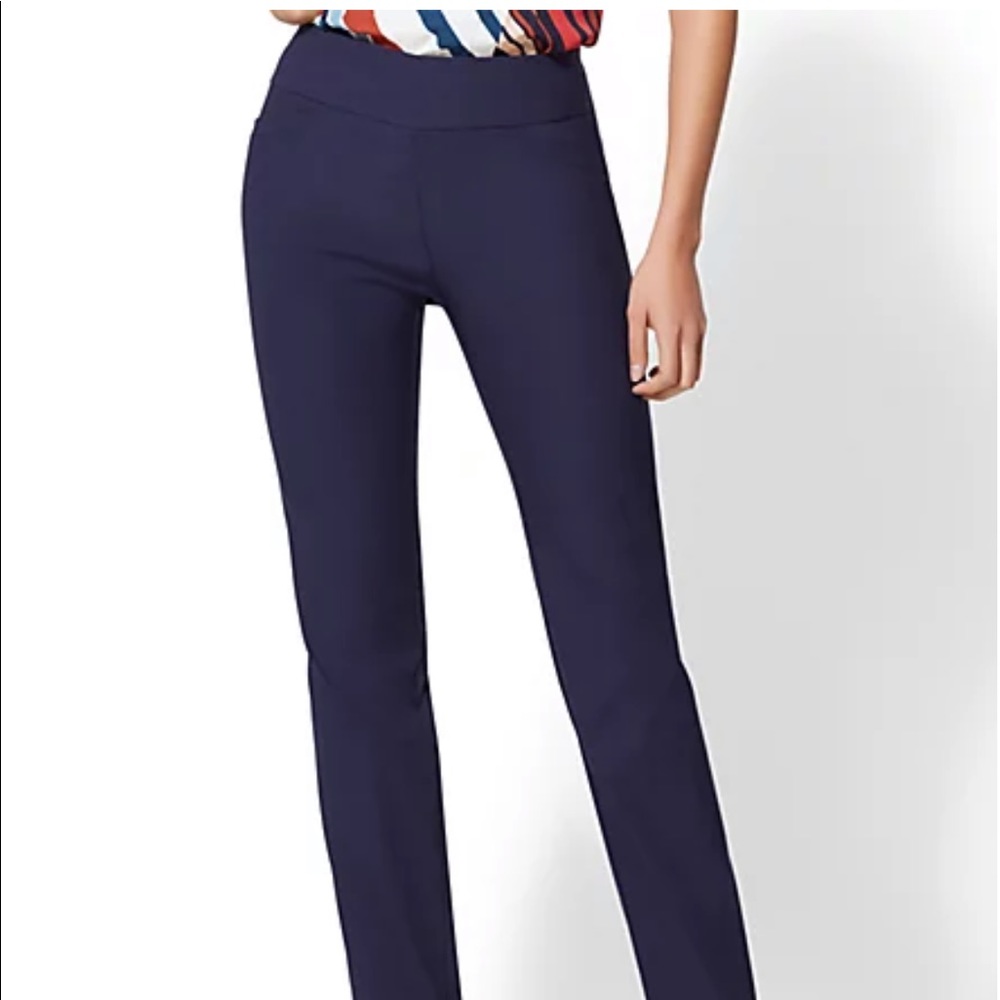 STRAIGHT LEG PULL-ON PANT - 7TH AVENUE blue